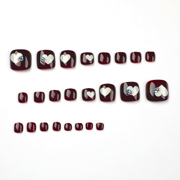12 Sizes-24 Pcs Press On Nails JP1666