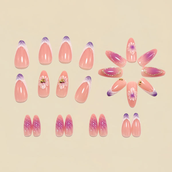 12 Sizes-24 Pcs Press On Nails Y1815