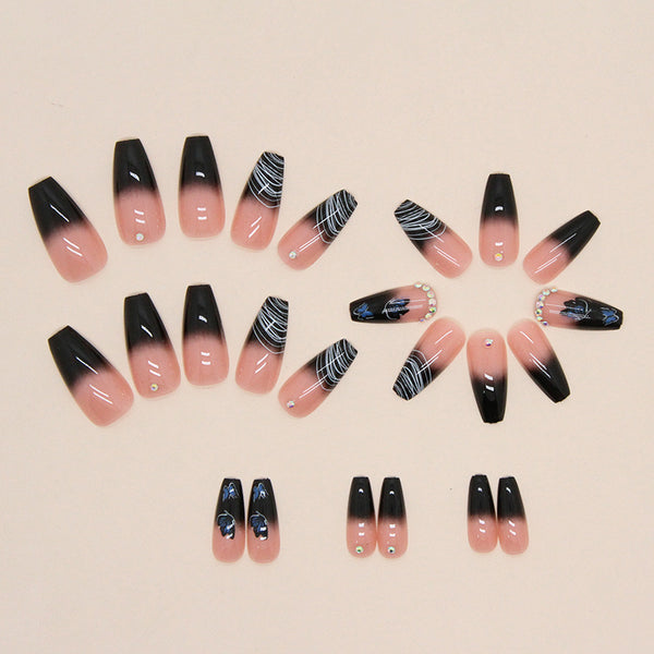 12 Sizes-24 Pcs Press On Nails Z650