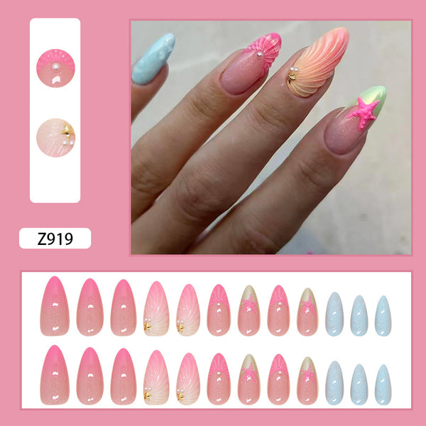 12 Sizes-24 Pcs Press On Nails Z919