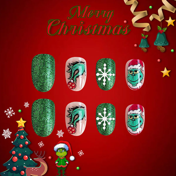 12 Sizes-24 Pcs Press On Nails C662