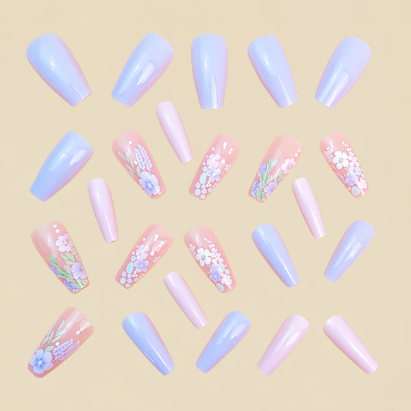 12 Sizes-24 Pcs Press On Nails Y883
