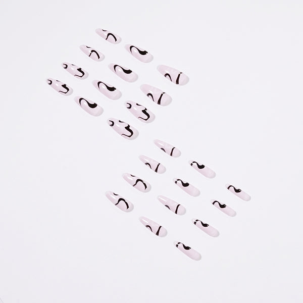 12 Sizes-24 Pcs Press On Nails JP1425