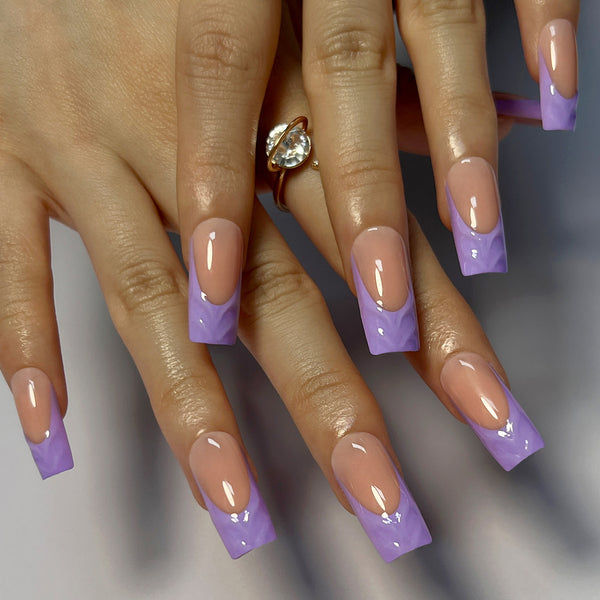 12 Sizes-24 Pcs Press On Nails DIY27