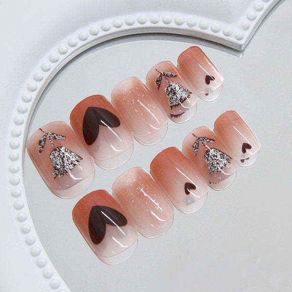 12 Sizes-24 Pcs Press On Nails R958