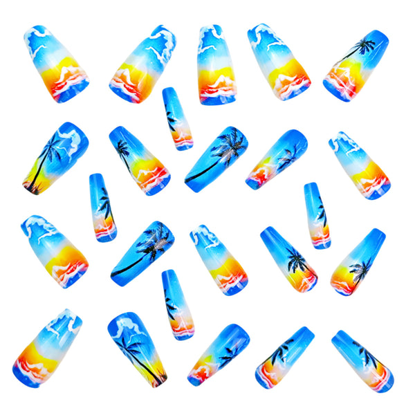 12 Sizes-24 Pcs Press On Nails Y936
