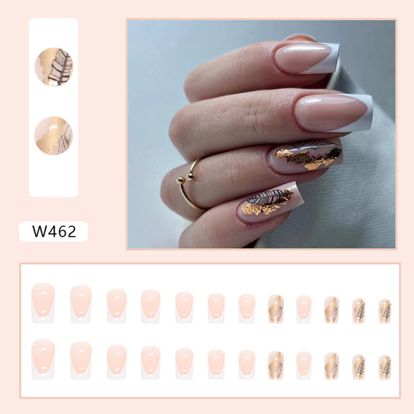 12 Sizes-24 Pcs Press On Nails W462