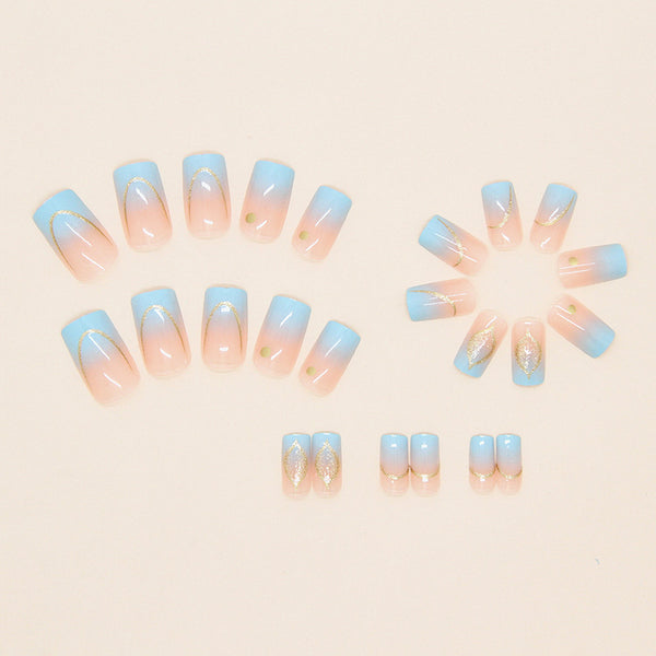 12 Sizes-24 Pcs Press On Nails W1991