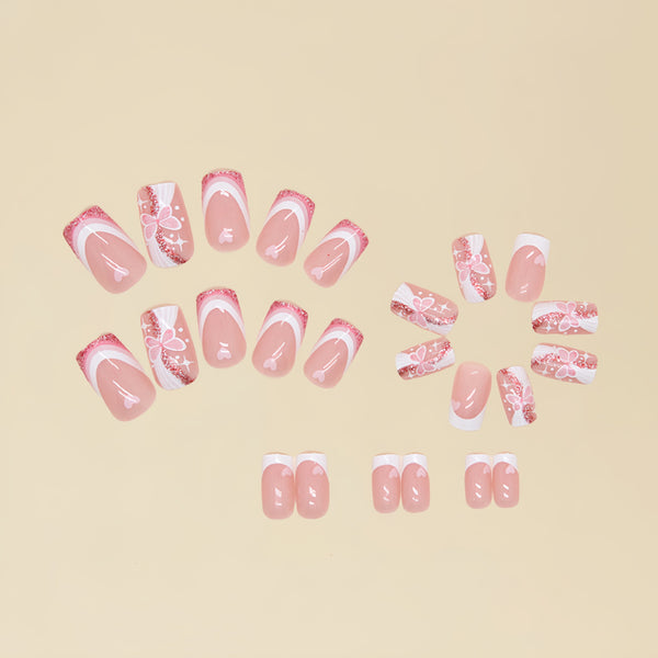 12 Sizes-24 Pcs Press On Nails Y020