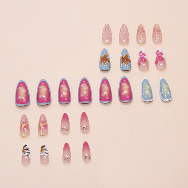 12 Sizes-24 Pcs Press On Nails W1813