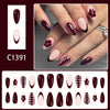 12 Sizes-24 Pcs Press On Nails C1391