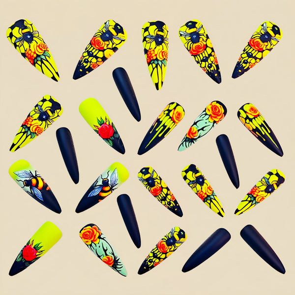 12 Sizes-24 Pcs Press On Nails Y557