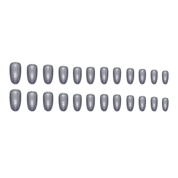 12 Sizes-24 Pcs Press On Nails W1293