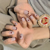12 Sizes-24 Pcs Press On Nails JP3121
