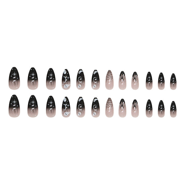 12 Sizes-24 Pcs Press On Nails W1417