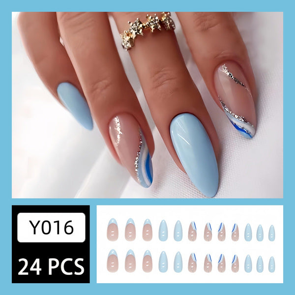 12 Sizes-24 Pcs Press On Nails Y016