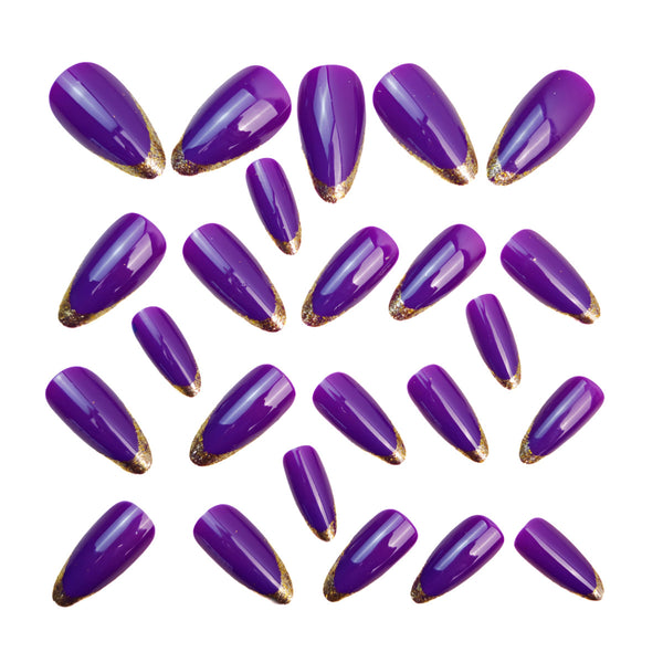 12 Sizes-24 Pcs Press On Nails Y1442