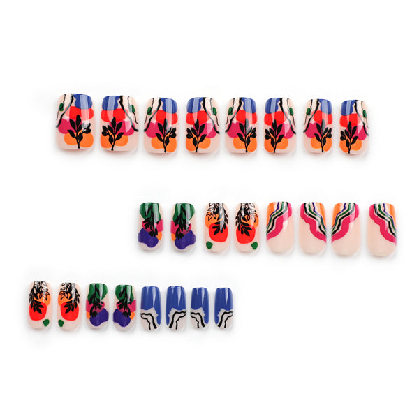 12 Sizes-24 Pcs Press On Nails JP2880