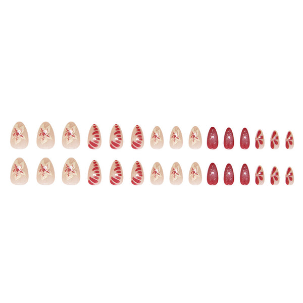 12 Sizes-24 Pcs Press On Nails W1747