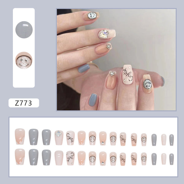 12 Sizes-24 Pcs Press On Nails Z773