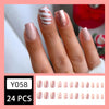 12 Sizes-24 Pcs Press On Nails Y058