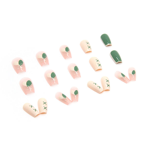 12 Sizes-24 Pcs Press On Nails R582