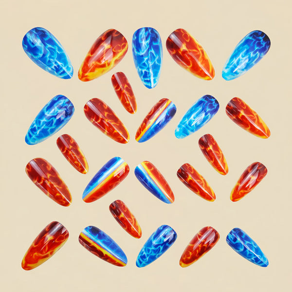 12 Sizes-24 Pcs Press On Nails Y1504