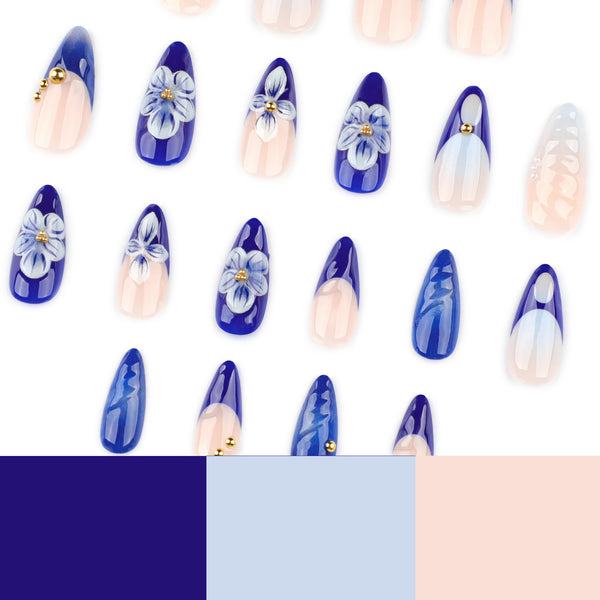 12 Sizes-24 Pcs Press On Nails JP3907