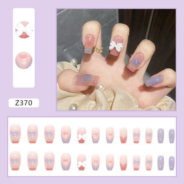 12 Sizes-24 Pcs Press On Nails Z370