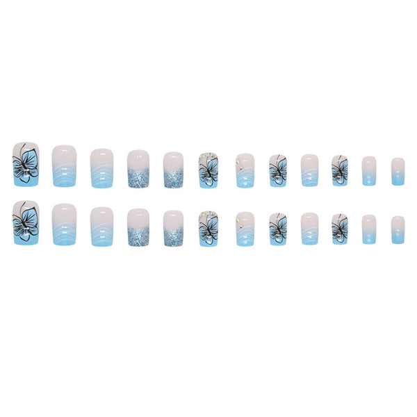 12 Sizes-24 Pcs Press On Nails Z756