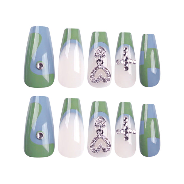 12 Sizes-24 Pcs Press On Nails JP2971
