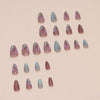 12 Sizes-24 Pcs Press On Nails W1598