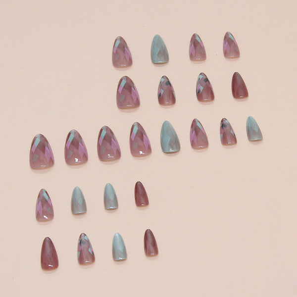 12 Sizes-24 Pcs Press On Nails W1598