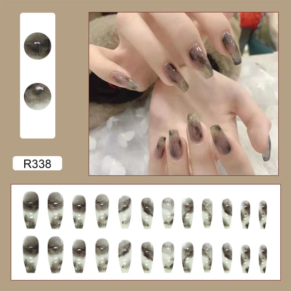 12 Sizes-24 Pcs Press On Nails R321