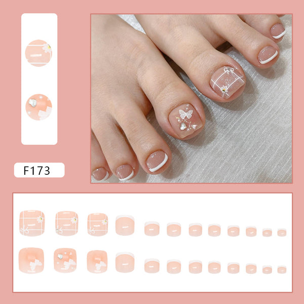 12 Sizes-24 Pcs Press On Nails F173