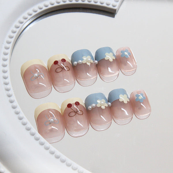 12 Sizes-24 Pcs Press On Nails Z923