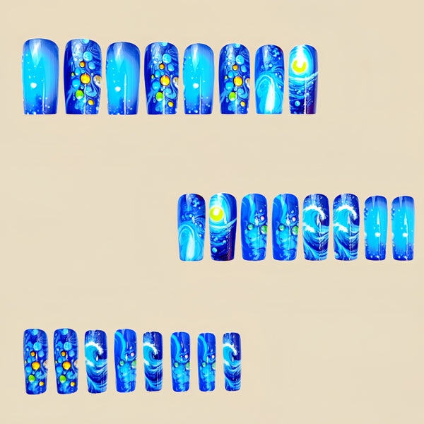 12 Sizes-24 Pcs Press On Nails Y450