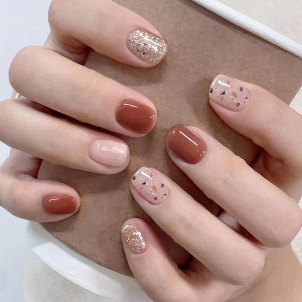 12 Sizes-24 Pcs Press On Nails R826