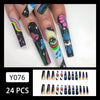 12 Sizes-24 Pcs Press On Nails Y076