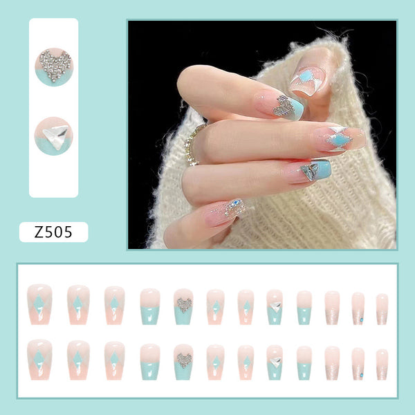 12 Sizes-24 Pcs Press On Nails Z505