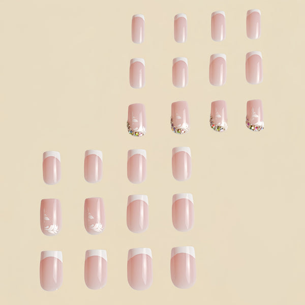 12 Sizes-24 Pcs Press On Nails D024