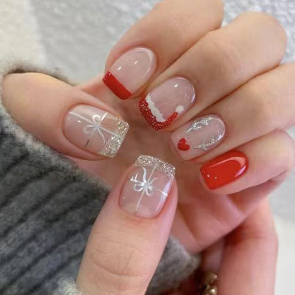 12 Sizes-24 Pcs Press On Nails C703
