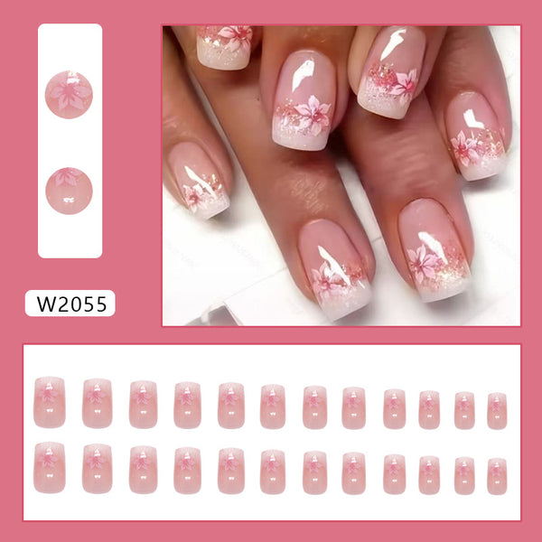 12 Sizes-24 Pcs Press On Nails W2055