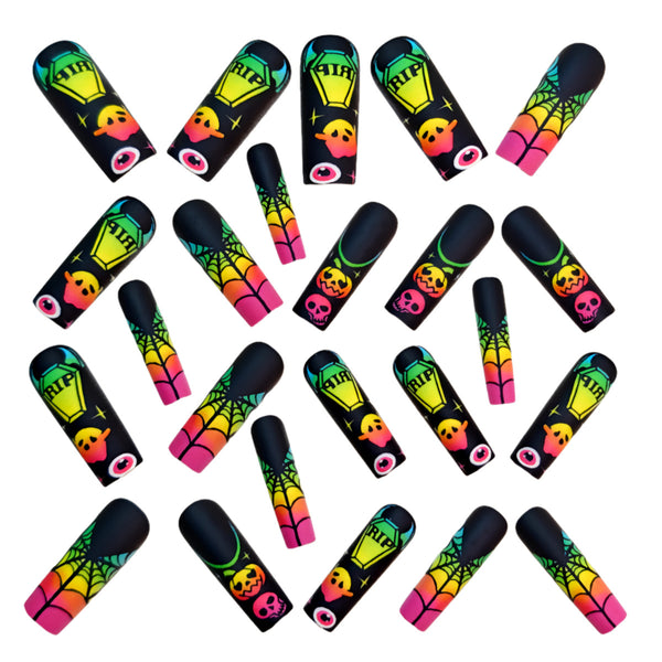 12 Sizes-24 Pcs Press On Nails Y1186