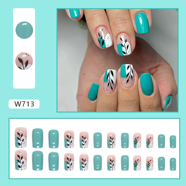 12 Sizes-24 Pcs Press On Nails W713