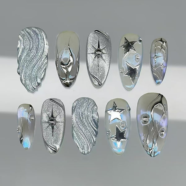 12 Sizes-24 Pcs Press On Nails W2057
