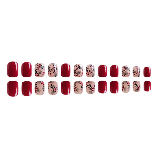12 Sizes-24 Pcs Press On Nails JB233