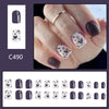12 Sizes-24 Pcs Press On Nails C490