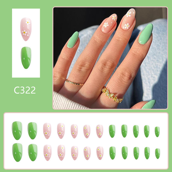 12 Sizes-24 Pcs Press On Nails C322
