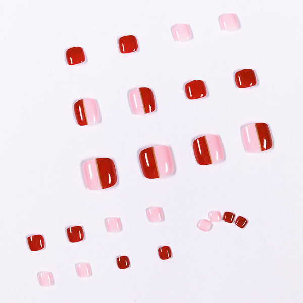 12 Sizes-24 Pcs Press On Nails JP1065